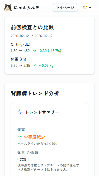 PDFレポート画面のスクリーンショット